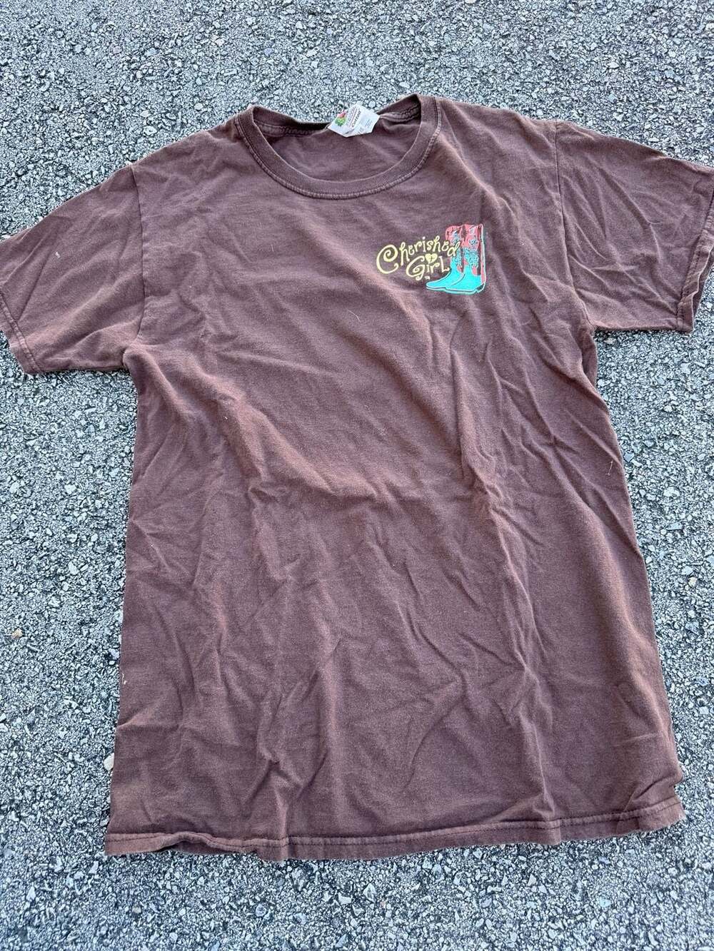 Cherished Girl Women's Brown Boots T-Shirt Oh NO She's Up